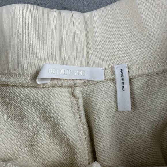 Helmut Lang Jogger Sweatpants Women’s Medium Ivory Cotton Knit Combo L02HW201 - Picture 10 of 16